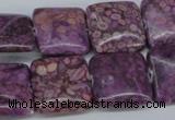 CMB39 15.5 inches 18*18mm square dyed natural medical stone beads