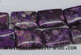 CMB40 15.5 inches 13*18mm rectangle dyed natural medical stone beads