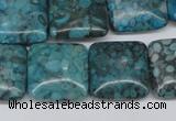 CMB53 15.5 inches 18*18mm square dyed natural medical stone beads