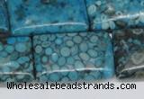 CMB59 15.5 inches 20*30mm rectangle dyed natural medical stone beads