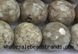 CMB62 15 inches 10mm faceted round medical stone beads