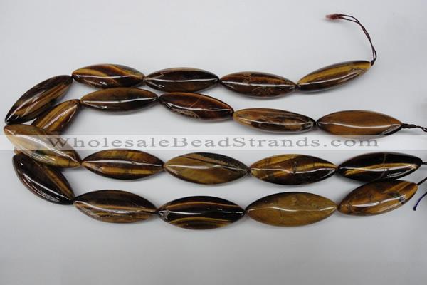 CME03 15.5 inches 15*40mm marquise yellow tiger eye stone beads