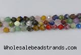 CME108 15.5 inches 10mm faceted nuggets mixed gemstone beads