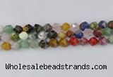 CME109 15.5 inches 12mm faceted nuggets mixed gemstone beads