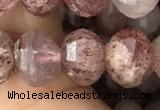 CME208 15.5 inches 7*9mm - 8*10mm pumpkin strawberry quartz beads