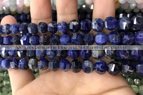 CME216 15.5 inches 7*9mm - 8*10mm pumpkin sodalite beads