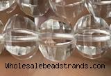 CME230 15.5 inches 10*11mm - 10*12mm pumpkin white crystal beads