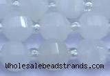 CME341 15 inches 8mm pumpkin blue chalcedony beads