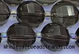 CME370 15 inches 10mm pumpkin smoky quartz beads