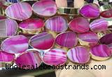 CME528 12 inches 18*28mm - 20*30mm flat teardrop banded agate beads