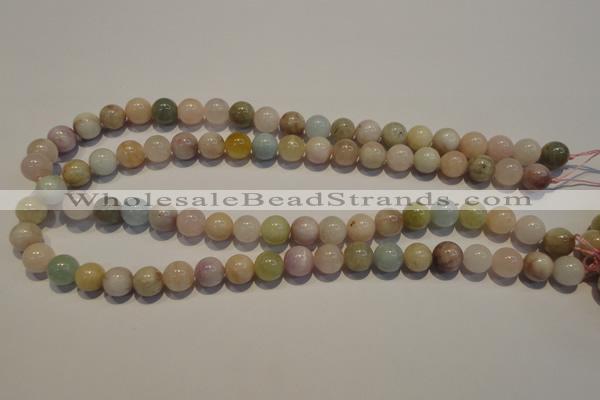 CMG04 15.5 inches 10mm round AB grade natural morganite beads