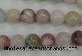 CMG113 15.5 inches 10mm round natural morganite beads wholesale