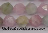 CMG204 15.5 inches 12mm faceted nuggets morganite gemstone beads