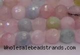 CMG210 15.5 inches 6mm faceted round morganite beads wholesale