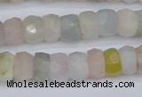 CMG216 15.5 inches 4*7mm faceted rondelle morganite beads