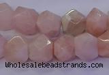 CMG225 15.5 inches 10*12mm - 12*14mm faceted nuggets morganite beads