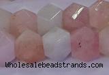 CMG226 15.5 inches 12*14mm - 14*16mm faceted nuggets morganite beads