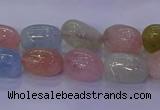 CMG227 15.5 inches 10*12mm - 12*16mm nuggets morganite beads