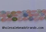 CMG232 15.5 inches 10*14mm flat teardrop morganite beads wholesale