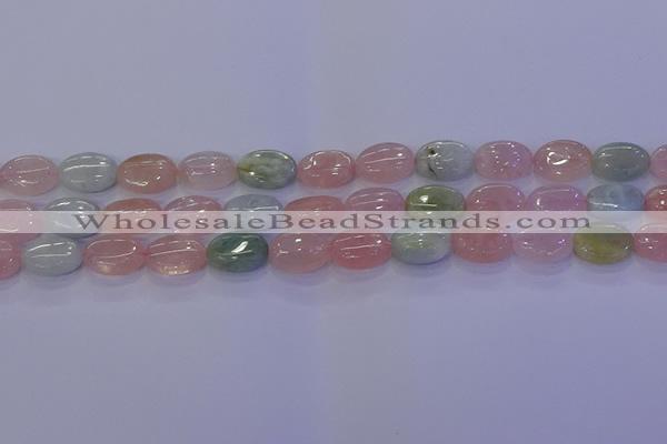 CMG237 15.5 inches 8*12mm oval morganite beads wholesale