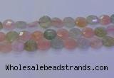 CMG256 15.5 inches 16mm faceted coin morganite beads