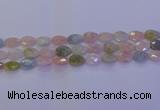 CMG271 15.5 inches 8*12mm faceted flat teardrop morganite beads