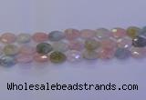 CMG272 15.5 inches 10*14mm faceted flat teardrop morganite beads