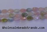 CMG274 15.5 inches 13*18mm faceted flat teardrop morganite beads