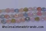 CMG285 15.5 inches 14*14mm faceted heart morganite beads