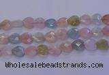 CMG286 15.5 inches 16*16mm faceted heart morganite beads