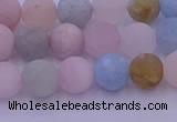 CMG302 15.5 inches 8mm round matte morganite beads wholesale