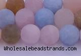 CMG303 15.5 inches 10mm round matte morganite beads wholesale