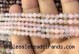 CMG335 15.5 inches 4mm round natural morganite beads