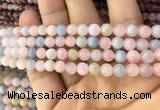 CMG336 15.5 inches 6mm round natural morganite beads