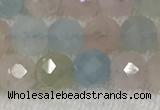 CMG350 15.5 inches 6mm faceted round amethyst gemstone beads