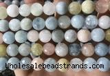 CMG389 15.5 inches 12mm faceted round morganite beads wholesale