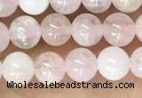 CMG408 15.5 inches 4mm round pink morganite beads wholesale