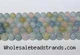 CMG442 15.5 inches 10mm round morganite gemstone beads wholesale