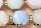 CMG445 15 inches 9*10mm faceted morganite beads wholesale