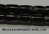 CMH105 15.5 inches 5*8mm faceted tube magnetic hematite beads