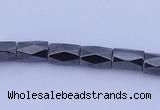 CMH12 16 inches 6*8mm faceted column magnetic hematite beads