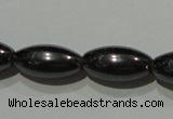 CMH148 15.5 inches 6*12mm rice magnetic hematite beads wholesale