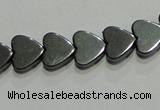 CMH174 15.5 inches 6*6mm heart magnetic hematite beads wholesale