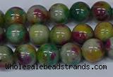 CMJ416 15.5 inches 8mm round rainbow jade beads wholesale