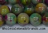 CMJ418 15.5 inches 12mm round rainbow jade beads wholesale