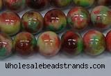 CMJ424 15.5 inches 10mm round rainbow jade beads wholesale