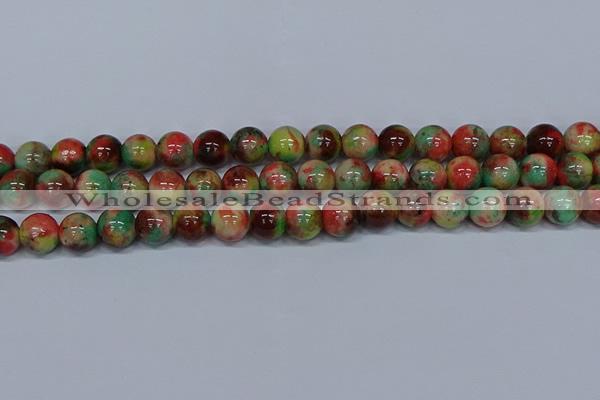 CMJ425 15.5 inches 12mm round rainbow jade beads wholesale