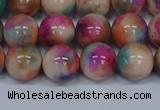 CMJ445 15.5 inches 10mm round rainbow jade beads wholesale