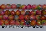 CMJ470 15.5 inches 4mm round rainbow jade beads wholesale