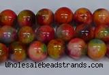 CMJ472 15.5 inches 8mm round rainbow jade beads wholesale